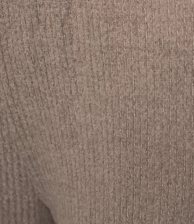 VAN WINKLE & CO. Solid Ribbed Knit Wide Leg Coordinating Sleep Pants
