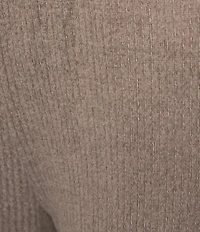 VAN WINKLE & CO. Solid Ribbed Knit Wide Leg Coordinating Sleep Pants