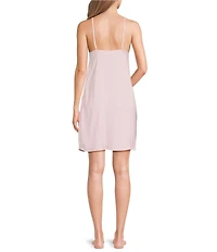 Van Winkle & Co. Solid Satin Sleeveless V-Neck Tie-Front Chemise