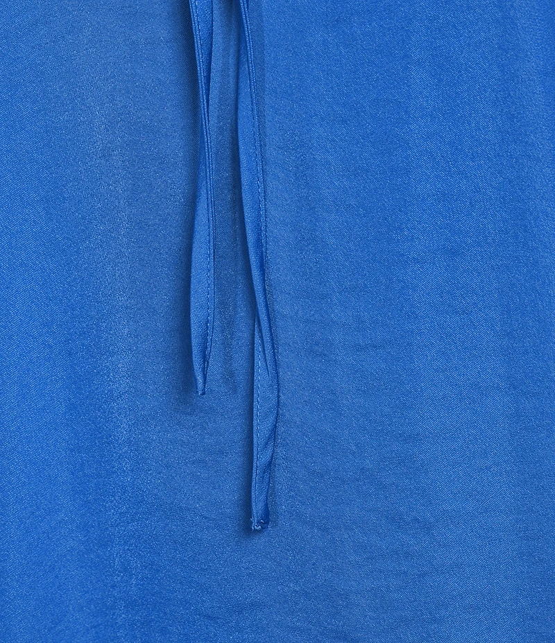 Van Winkle & Co. Solid Satin Sleeveless V-Neck Tie-Front Chemise