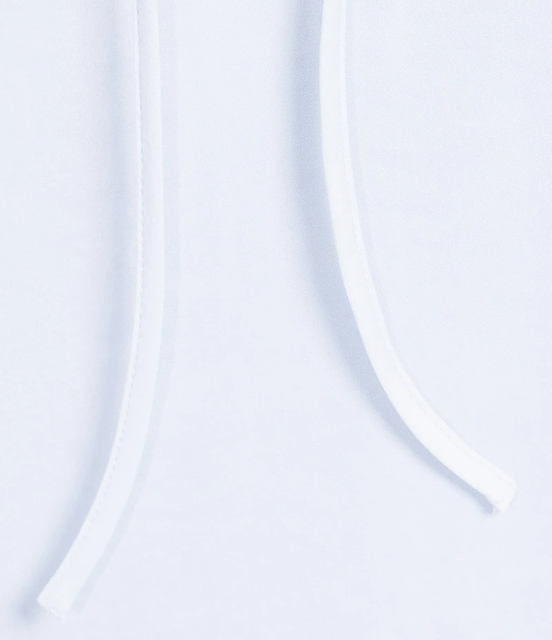 VAN WINKLE & CO. Solid Satin Sleeveless V-Neck Tie-Front Chemise