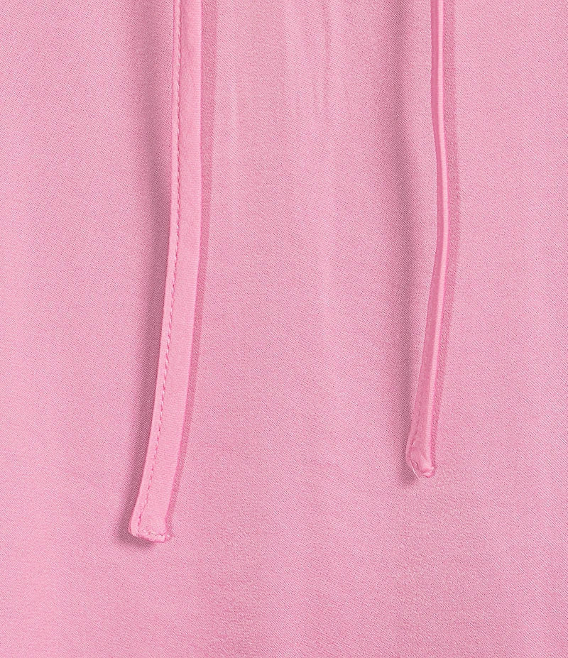 Van Winkle & Co. Solid Satin Sleeveless V-Neck Tie-Front Chemise