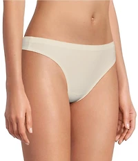 VAN WINKLE & CO. Stretch Microfiber Bonded Mid Rise Thong Panty