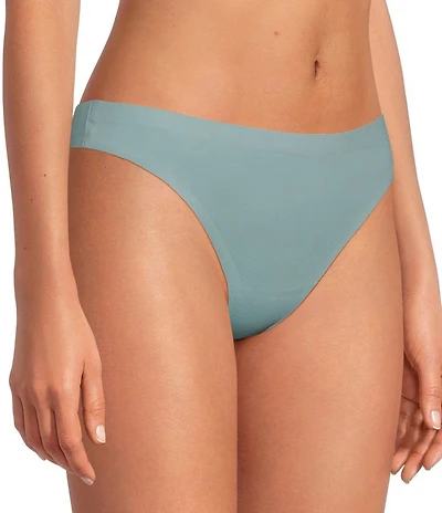 VAN WINKLE & CO. Stretch Microfiber Bonded Mid Rise Thong Panties