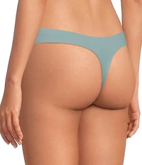 VAN WINKLE & CO. Stretch Microfiber Bonded Mid Rise Thong Panties