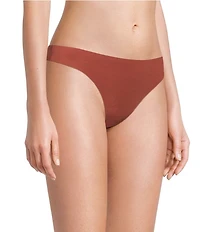 VAN WINKLE & CO. Stretch Microfiber Bonded Mid Rise Thong Panty