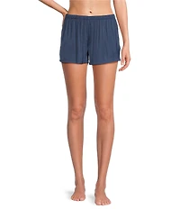 VAN WINKLE & CO. Woven Solid Satin Coordinating Sleep Shorts