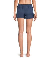 VAN WINKLE & CO. Woven Solid Satin Coordinating Sleep Shorts