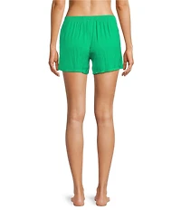 VAN WINKLE & CO. Woven Solid Satin Coordinating Sleep Shorts