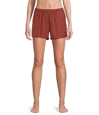 VAN WINKLE & CO. Woven Solid Satin Coordinating Sleep Shorts