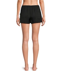 VAN WINKLE & CO. Woven Solid Satin Coordinating Sleep Shorts