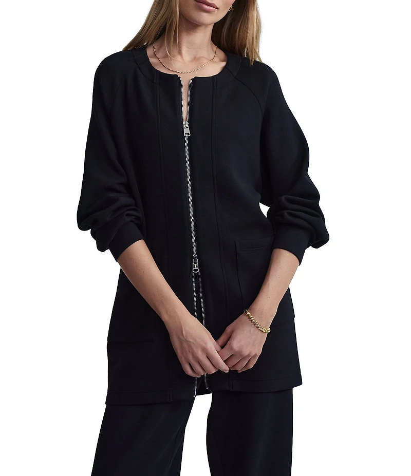 Varley Augusta Zip Through Long Sleeve Sweater