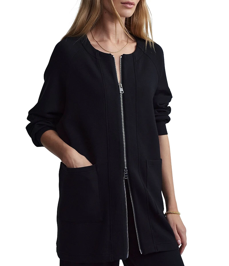 Varley Augusta Zip Through Long Sleeve Sweater