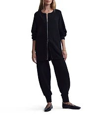 Varley Augusta Zip Through Long Sleeve Sweater