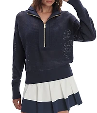 Varley Aurora Half Zip Long Sleeve Knit Sweater