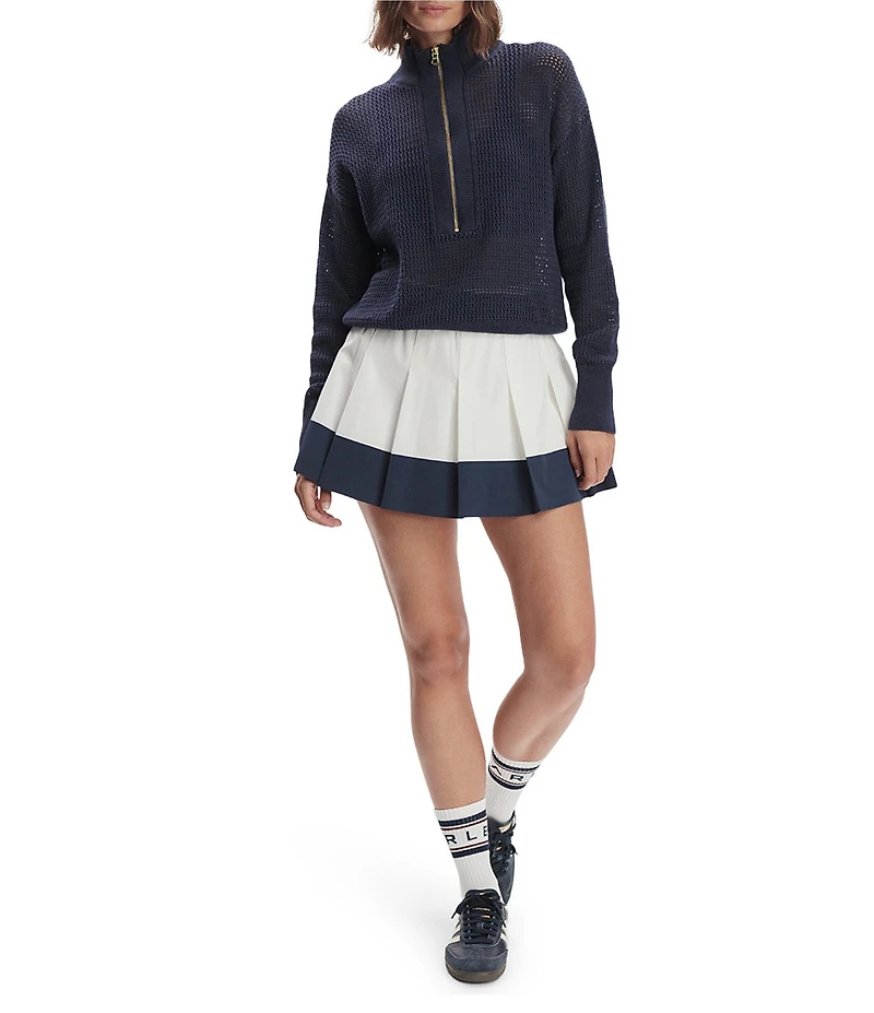 Varley Aurora Half Zip Long Sleeve Knit Sweater