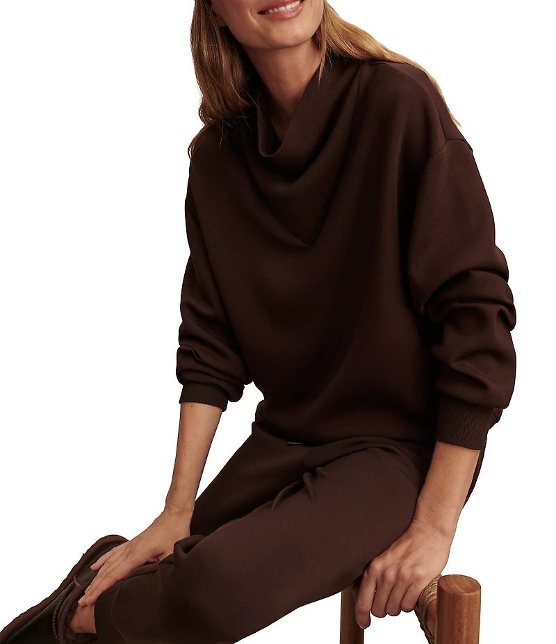 Varley Betsy Sweat Cowl High Neck Shirt