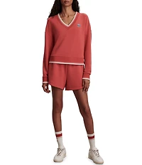 Varley Blithe V-Neck Long Sleeve Cropped Sweatshirt