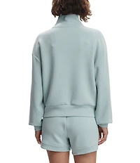 Varley Davidson DoubleSoft® Stand Collar V-Neck Quater Zip Long Sleeve Sweat Jacket