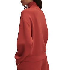 Varley Davidson DoubleSoft® Coordinating Stand Collar V-Neck Quater Zip Long Sleeve Sweat Jacket