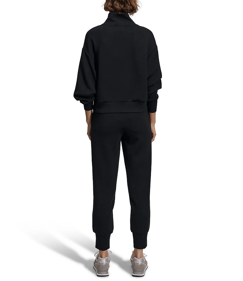 Varley Davidson DoubleSoft® Stand Collar V-Neck Quater Zip Long Sleeve Sweat Jacket