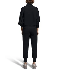 Varley Davidson DoubleSoft® Stand Collar V-Neck Quater Zip Long Sleeve Sweat Jacket