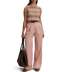 Varley Deeley Stripe Stitch Crew Neck Sleeveless Tank Top