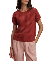Varley Denny Crew Neck Short Sleeve Knit Top