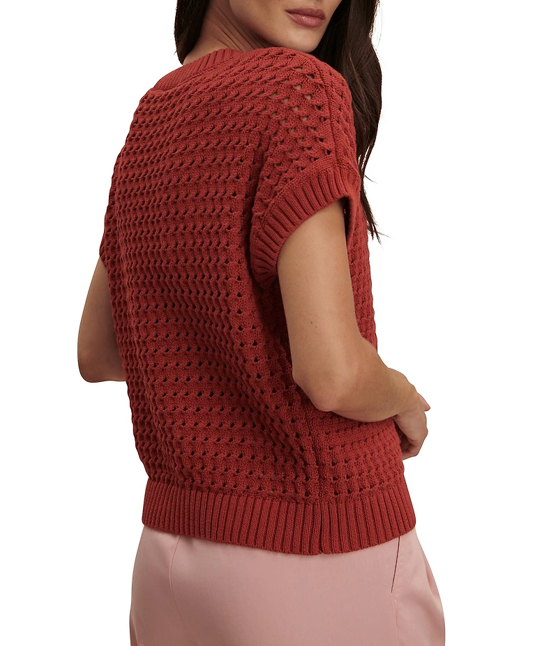 Varley Denny Crew Neck Short Sleeve Knit Top
