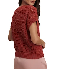 Varley Denny Crew Neck Short Sleeve Knit Top