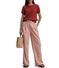 Varley Denny Crew Neck Short Sleeve Knit Top
