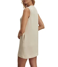Varley Elba Crew Neck Sleeveless Button Front Tank Mini Dress