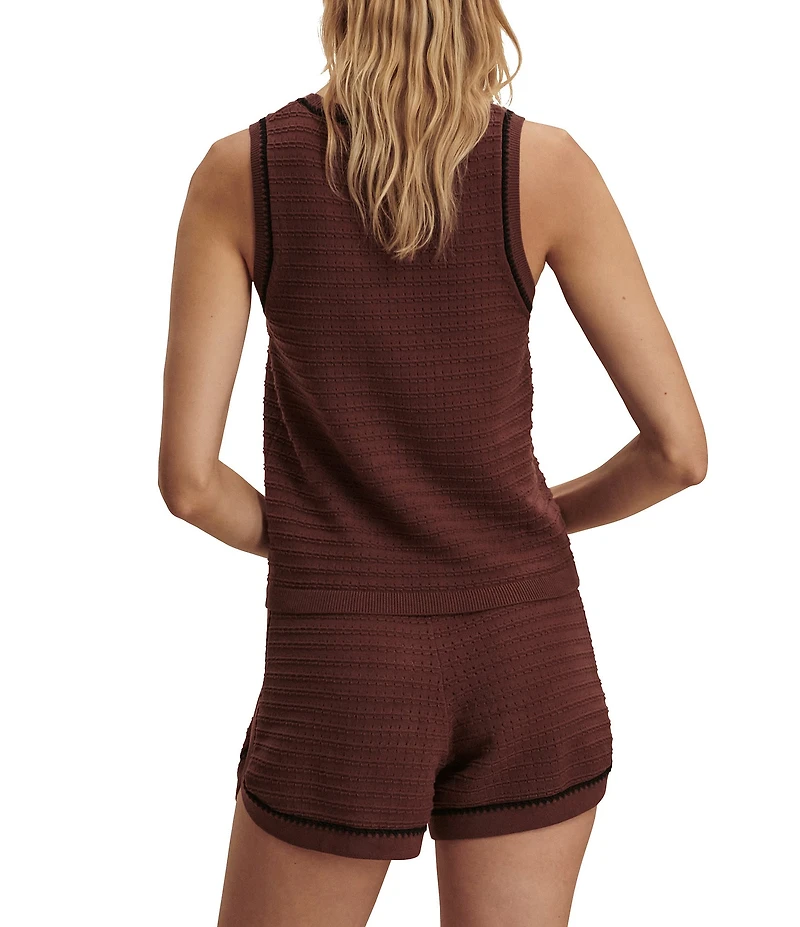 Varley Gideon Scoop Neck Sleeveless Coordinating Knit Tank Top