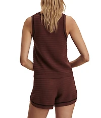 Varley Gideon Scoop Neck Sleeveless Coordinating Knit Tank Top