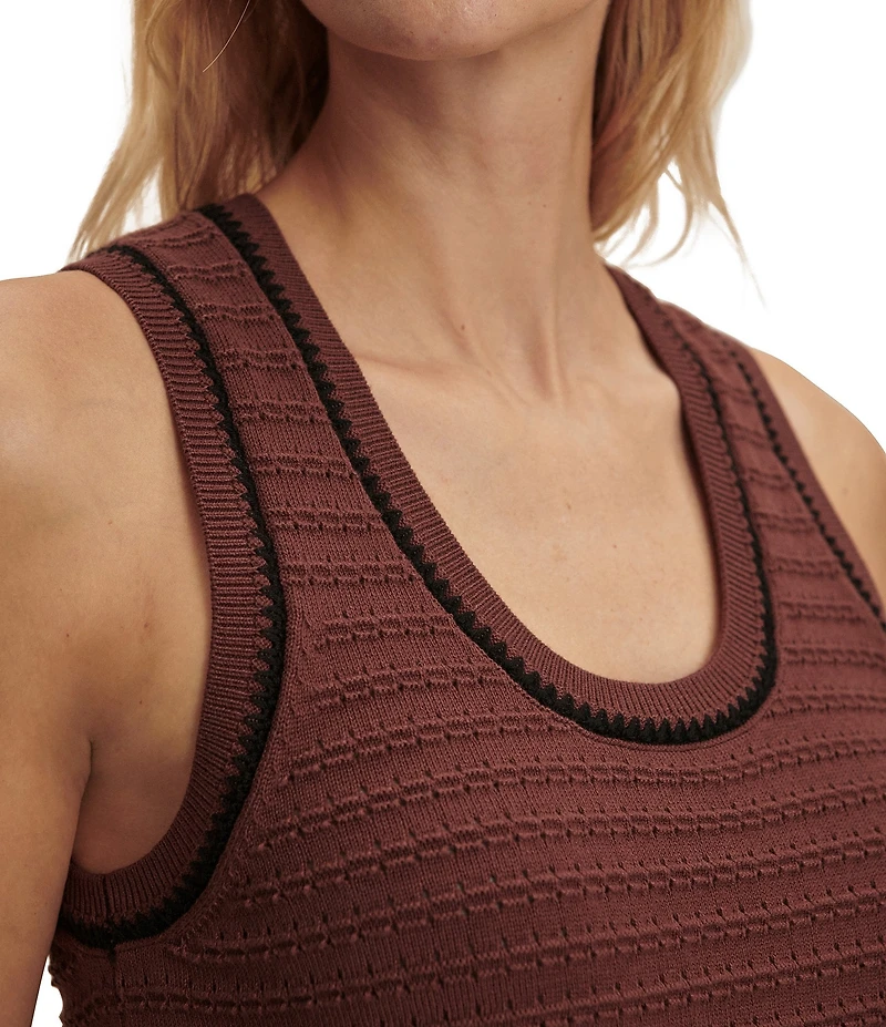 Varley Gideon Scoop Neck Sleeveless Coordinating Knit Tank Top