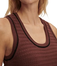 Varley Gideon Scoop Neck Sleeveless Coordinating Knit Tank Top