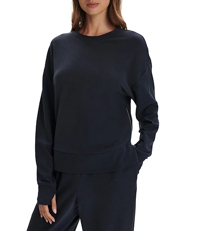 Varley Horton Side Zip Crew Neck Long Sleeve Sweatshirt