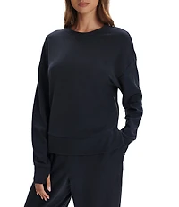 Varley Horton Side Zip Crew Neck Long Sleeve Sweatshirt