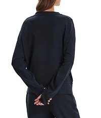 Varley Horton Side Zip Crew Neck Long Sleeve Sweatshirt