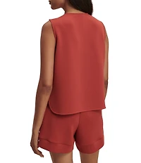 Varley Josie Crew Neck Sleeveless Button Through Tank