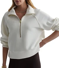 Varley Milano Mock Neck Long Sleeve Half Zip Pullover