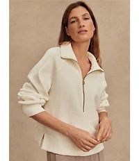 Varley Milano Mock Neck Long Sleeve Half Zip Pullover