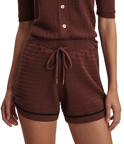 Varley Modern Knit Drawstring Waist Curved Hem Coordinating Short