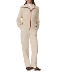 Varley Paula Zip-Through Collared Long Sleeve Knit Jacket