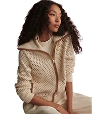 Varley Paula Zip-Through Collared Long Sleeve Knit Jacket