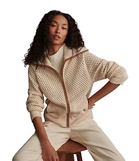 Varley Paula Zip-Through Collared Long Sleeve Knit Jacket