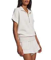 Varley Ritchie Half Zip Short Sleeve Sweatshirt