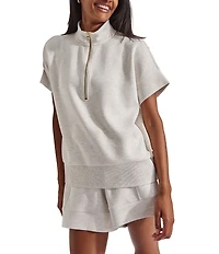 Varley Ritchie Half Zip Short Sleeve Sweatshirt