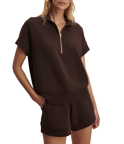 Varley Ritchie Half Zip Short Sleeve Sweatshirt