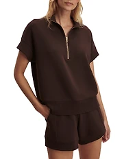 Varley Ritchie Half Zip Short Sleeve Sweatshirt